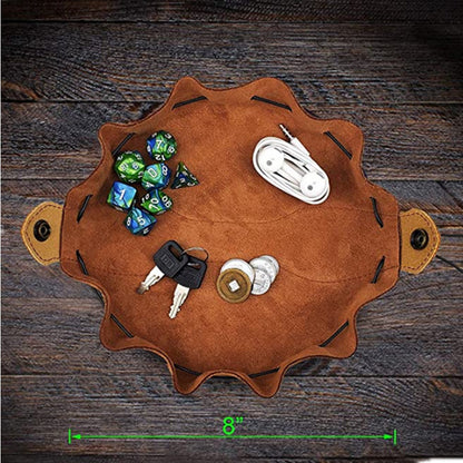 Genuine Leather For DND Dice Bag Tray 5 Celtic Designs Cute Drawstring Pouch D&D Roleplaying RPG Gift Ideas Coin Purse - Dice Drop