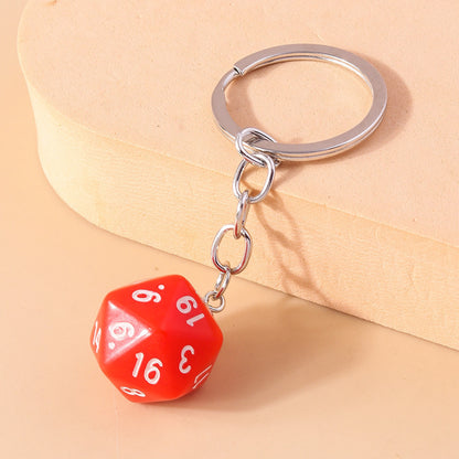 Colorful Multi-sided Dice D20 RPG Pendant Gift Keychain - Dice Drop