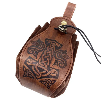 Genuine Leather For DND Dice Bag Tray 5 Celtic Designs Cute Drawstring Pouch D&D Roleplaying RPG Gift Ideas Coin Purse - Dice Drop