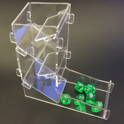 Creative Portable Transparent Acrylic Dice Rolling Tower for DND Running Teams Using Dice Tabletop Board Games - Dice Drop