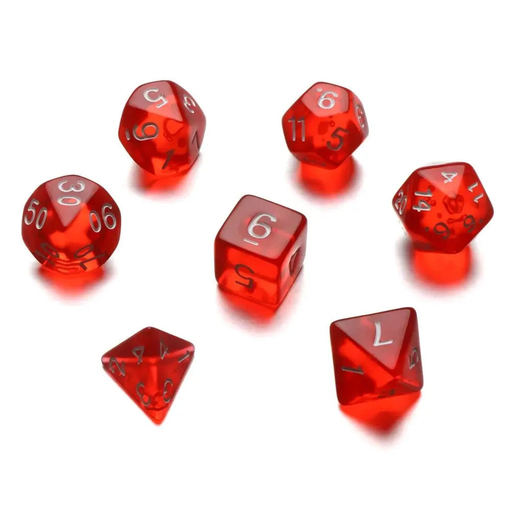 Acrylic Multifaceted Dice Set Table Game Opaque Polyhedral Dices for DND Dice Tabletop Role-Playing Game - Dice Drop