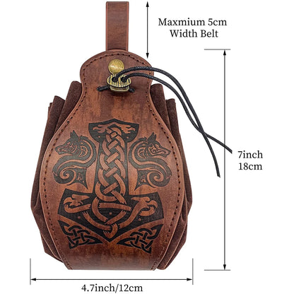 Genuine Leather For DND Dice Bag Tray 5 Celtic Designs Cute Drawstring Pouch D&D Roleplaying RPG Gift Ideas Coin Purse - Dice Drop