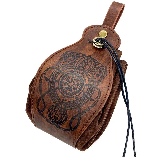 Genuine Leather For DND Dice Bag Tray 5 Celtic Designs Cute Drawstring Pouch D&D Roleplaying RPG Gift Ideas Coin Purse - Dice Drop