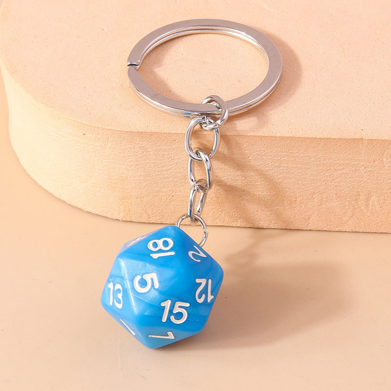 Colorful Multi-sided Dice D20 RPG Pendant Gift Keychain - Dice Drop