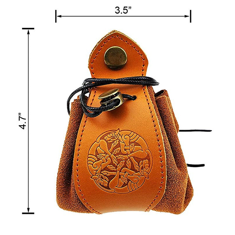 Genuine Leather For DND Dice Bag Tray 5 Celtic Designs Cute Drawstring Pouch D&D Roleplaying RPG Gift Ideas Coin Purse - Dice Drop